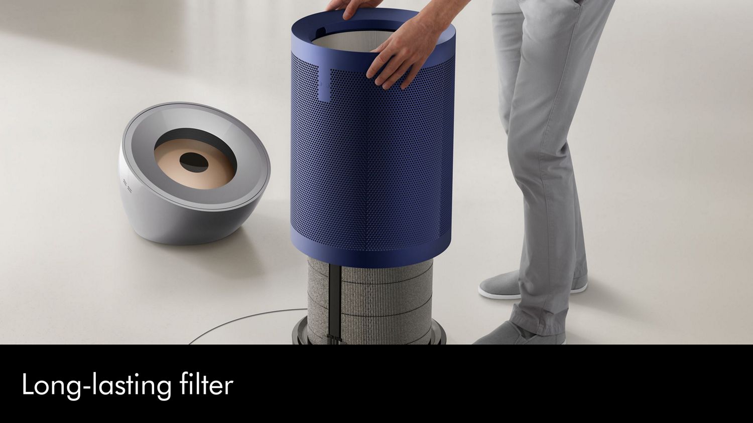 The filters being replaced on a Dyson Purifier Big+Quiet Formaldehyde.
